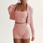 High-Waist Sports Yoga Fitness Quick-Drying Breathable Yoga Three-Piece Set - Image 10