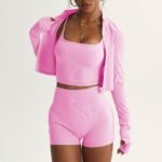 High-Waist Sports Yoga Fitness Quick-Drying Breathable Yoga Three-Piece Set - Image 6