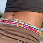 Women's Colorful Beaded Elastic Waist Chain