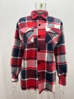 Men's Fashion Simple Plaid Shirt Long Sleeve Button Coat - Image 2