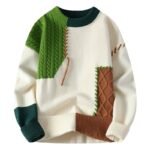 Ins Color block Pullover Sweater Winter Fashion Long Sleeve Knitted - Image 3