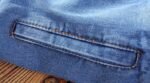 Men's ribbed long sleeve stand-up denim jacket - Image 6