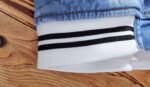 Men's ribbed long sleeve stand-up denim jacket - Image 2