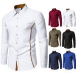 Contrast Color Shirt European And American Fashion Casual - Image 2