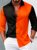 3D Printed Bamboo Silk Men's Long Sleeve Casual Shirt - Image 3