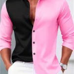 3D Printed Bamboo Silk Men's Long Sleeve Casual Shirt