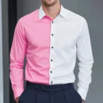 two-color Pattern 3D Print Scrollwork Men's Long Sleeve Shirt