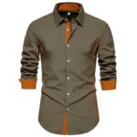Contrast Color Shirt European And American Fashion Casual - Image 5