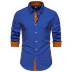 Contrast Color Shirt European And American Fashion Casual - Image 4